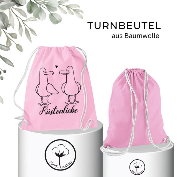 Turnbeutel aus Baumwolle mit Kordelzug! Stylischer Begleiter für Damen - Shoppen, Schietwetter