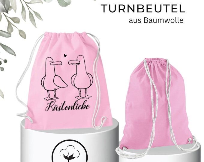 Cotton gym bag with drawstring! Stylish companion for women - shopping, bad weather