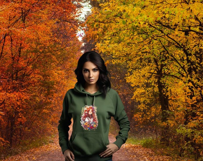 Women's hoodie/hooded sweatshirt for women/hooded sweatshirt with print "Autumn Girl"/gift for her/women's clothing/streetwear