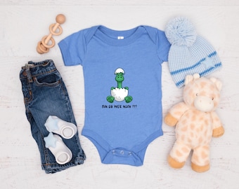 Baby romper - baby bodysuit - pregnancy announcement - organic cotton - with sweet statement/ motif, "Is there anyone else?"