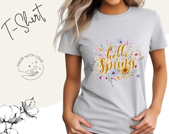 T-shirt women, ultimate summer fashion, super soft, the perfect gift for her, cotton shirt with round neck, top women, spring shirt