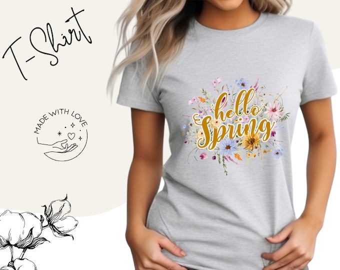 T-shirt women, ultimate summer fashion, super soft, the perfect gift for her, cotton shirt with round neck, top women, spring shirt