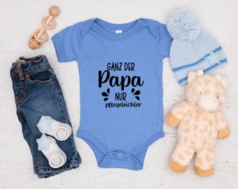 Baby romper - baby bodysuit - pregnancy announcement - organic cotton - with sweet statement/ motif, "Just like daddy"