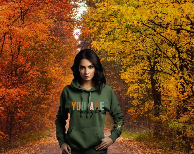 Women's hoodie/hooded sweatshirt for women/sweater for women/hooded sweatshirt with arm print "You are"/gift for women for every occasion/