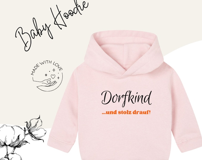 Toddler Hoodie ,, Dorfkind'', Hoodie for Toddlers, Hooded Sweater for Toddlers, Gift for Toddlers