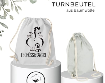 Cotton gym bag with drawstring! Stylish companion for women - for everyday shopping