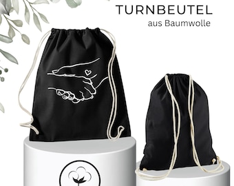Cotton gym bag with drawstring! Stylish companion for women - shopping, walking the dog, paw love