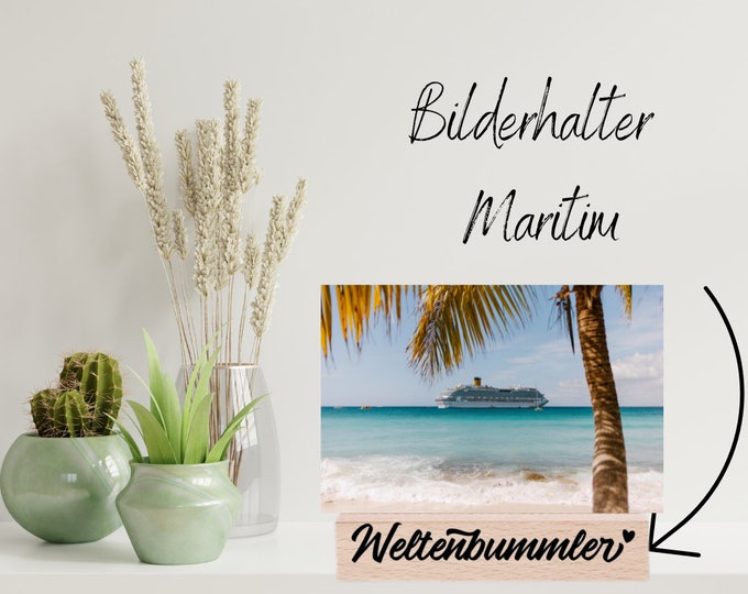 Wooden picture ledge - perfect for stylish home decoration and maritime photography