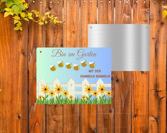 Metal sign with funny bee saying | Door sign | Garden decoration | Gift idea | Outdoor wall decoration | Handmade metal sign |