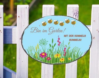 Door sign, slate sign, garden decoration, balcony decoration, garden sign, door decoration, housewarming gift, personalized door sign