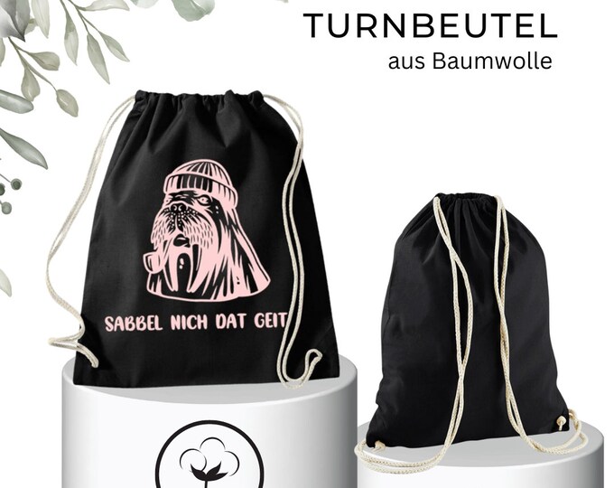 Cotton gym bag with drawstring! Stylish companion for women - Shop, don't babble