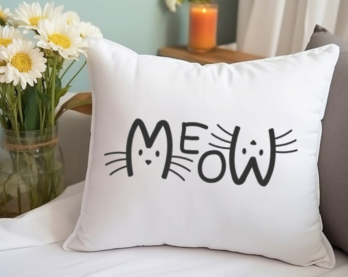 Pillowcase - 40x40 - Vintage- sublimated- Meow / Miau-