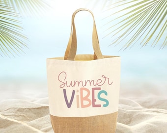 Women’s Beach Bag – Large Shopping Bag with Tropical Motifs – Perfect for Holidays & Beach – Handmade Summer Women’s Accessories