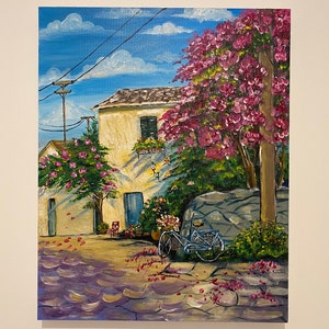 Handmade acrylic street painting 41x51cm