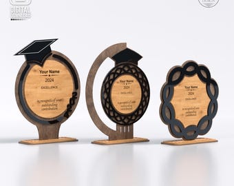 Award Trophäe Laser Cut Files Pack | 3 Designs, SVG-Dateien (Digitaler Download)