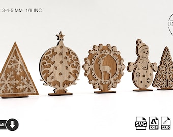 Laser geschnittene Weihnachtsbaum Designs: Kiefer Baum SVG-Datei (digitaler Download)