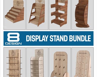 8 Ständer SVG Bundle | Laser Cut Files Verkaufsregale (svg, ai, dxf, cdr, pdf)