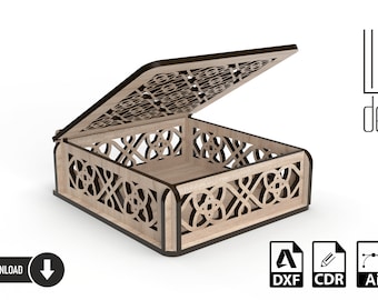 Decorative Pattern Gift Box: Laser Cut Files (Digital Download)