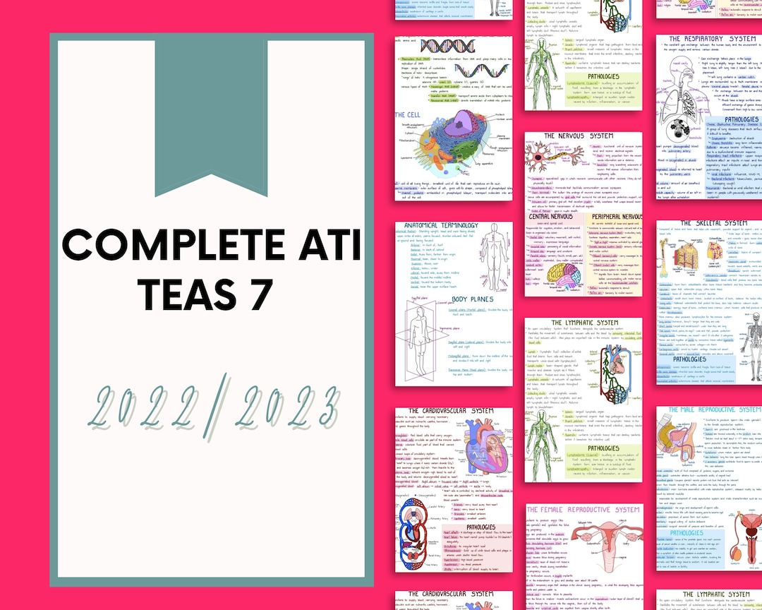 ATI TEAS 7 Study Guide: TEAS 7 Prep 2022/2023 New Version With - Etsy