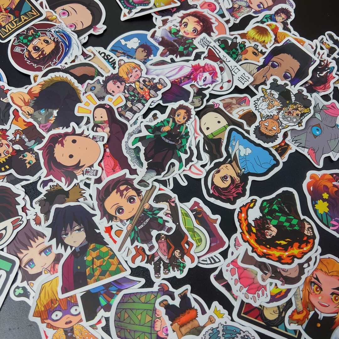Anime Stickers, 1100 Popular Anime Stickers, Waterproof Demon Anime Vinyl Stickers, Anime