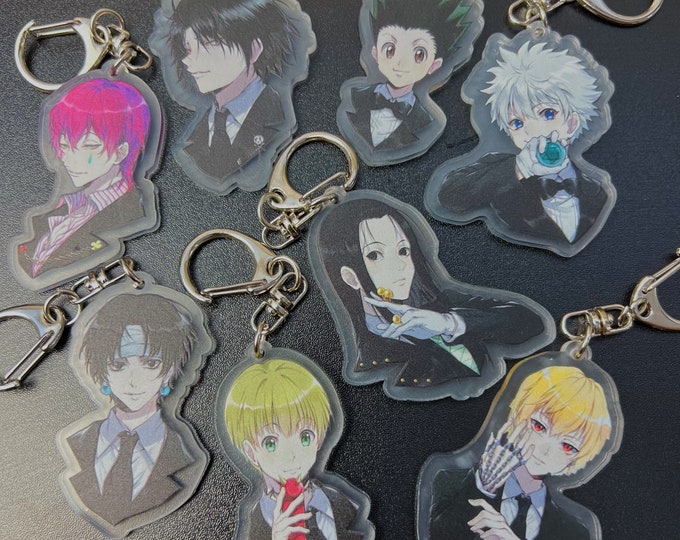 Porte-clés en acrylique anime, porte-clés anime, porte-clés anime, porte-clés anime mignon et porte-clés