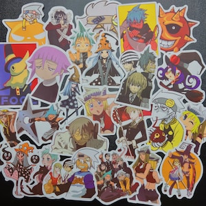Soul Eater stickers, 1-100 assorted soul eater stickers, waterproof anime vinyl stickers, Anime stickers for waterbottle, laptop