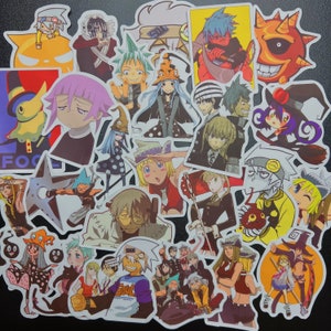 Soul Eater stickers, 1-100 assorted soul eater stickers, waterproof anime vinyl stickers, Anime stickers for waterbottle, laptop