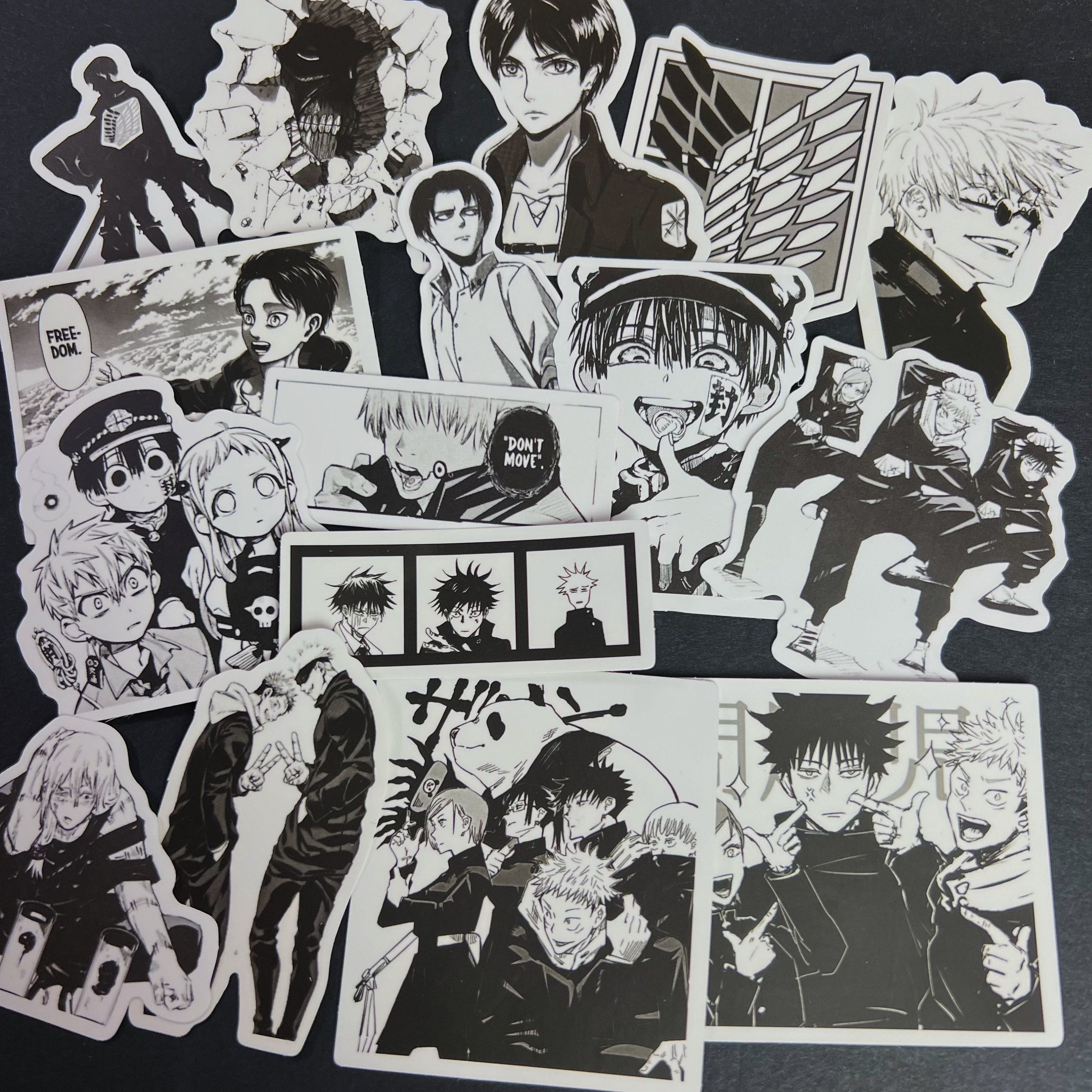 Anime Manga Stickers, 100 Assorted Random Anime Manga Stickers, Waterproof  Vinyl Stickers, Anime Water Bottle, Notebook, Laptop Stickers, 