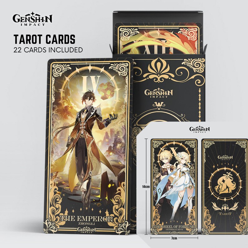 Genshin Impact Tarot Card Genshin Impact Playing Card Tarot Etsy