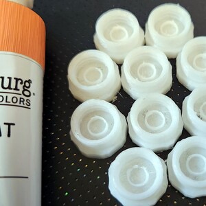 10 Paint Caps Williamsburg 37ml. Oil/Acrylic. 3D Printed Replacement Paint Lids.