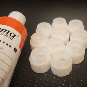 10 Paint Caps for Schmincke 35ml tube. 3D Printed Replacement Paint Lids.