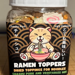Ramen Toppers - Dried Chashu pork and/or vegetable mix for ramen noodles