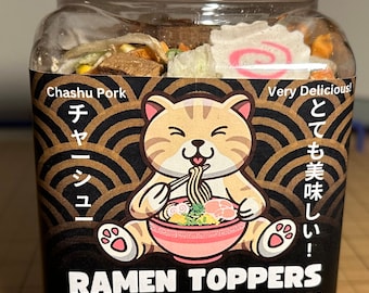Ramen Toppers - Dried Chashu pork and/or vegetable mix for ramen noodles