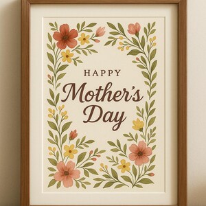 Carte postale pour la Fête des Mères : un cadeau attentionné pour une maman, une carte minimaliste avec un message sincère