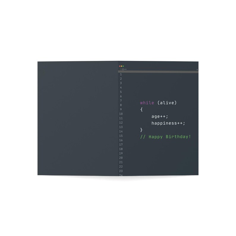 Programmer Birthday Card | Funny Coding Birthday Card for Developer ...