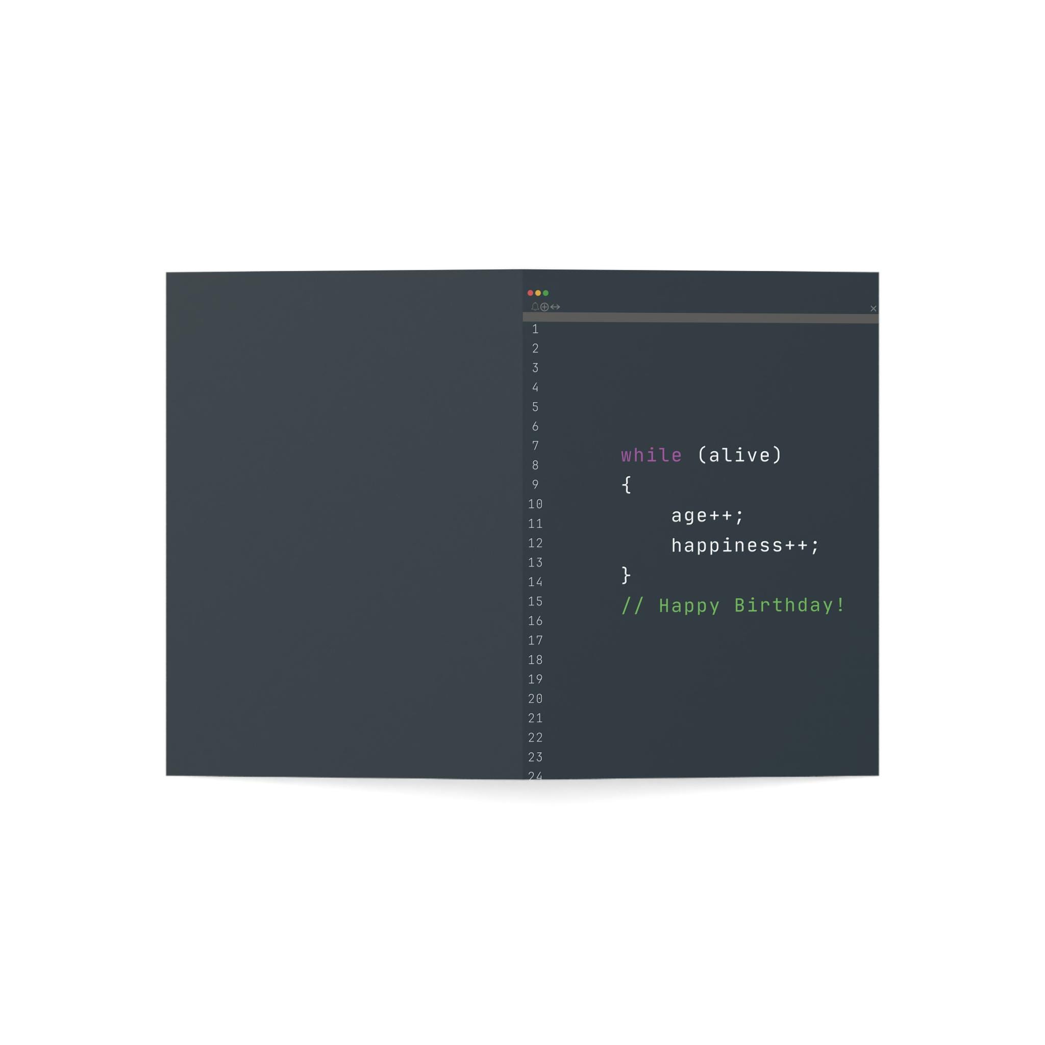 Programmer Birthday Card | Funny Coding Birthday Card for Developer ...