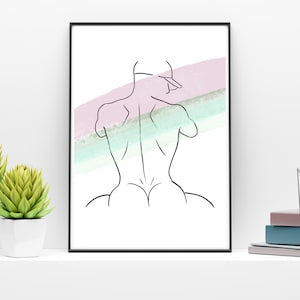 Male Body Line Art, Abstract male body art, LGBT Art, Man body poster, naked male art print, digital man art, man figure wall art