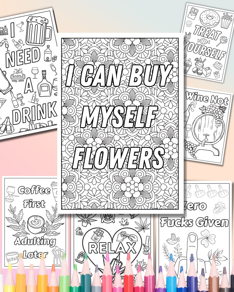 Funny Adult Colouring Pages A4 Printable Sassy Colouring in - Etsy