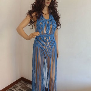 Maxi Royal Blue Dress, Unique Cover up Macrame Tassel, Sexy See Thru Summer Beachwear, Exclusive Revealing Cut Out Prom Dress for Festival - Etsy Maxi Royal Blue Dress, Unique Cover up Macrame Tassel, Sexy See Thru Summer Beachwear, Exclusive Revealing Cut Out Prom Dress for Festival - Etsy