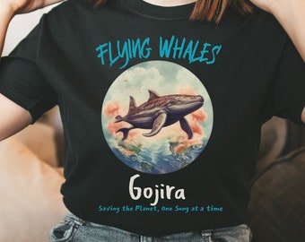 Gojira Flying Whales T-Shirt, Gojira Tshirt, Metal Band Tshirt, Heavy Metal Shirt, Music Tshirt, Gojira Band TShirt, Earth Day Gift, Gojira