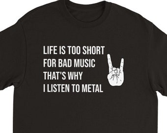 Metal Music Tshirt, Heavy Metal, Death Metal, Metalhead Tshirt, Headbanger Tshirt, Metal Tshirt, Goth, Metal Music Gift, Metal Music fan