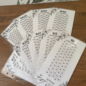 1-100 Savings Challenge Envelopes: A6 Cash Envelope Gift