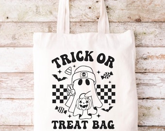 Süßes sonst gibt es Halloween Tote, Halloween Tote, Gespenst Tasche, Halloween Beutel, Geschenk, Umhängetasche, Candy Bag, Canvas Tasche