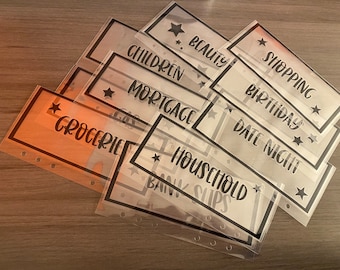 Handmade Star Cash Envelopes: A6 Budget Binder Set