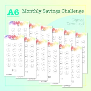 Instant download | Monthly Savings Challenge | Digital Download | Savings challenge | Monthly