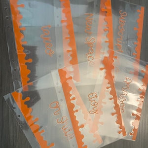 A5 Cash Envelopes: Handmade Drip Design, Set of 6