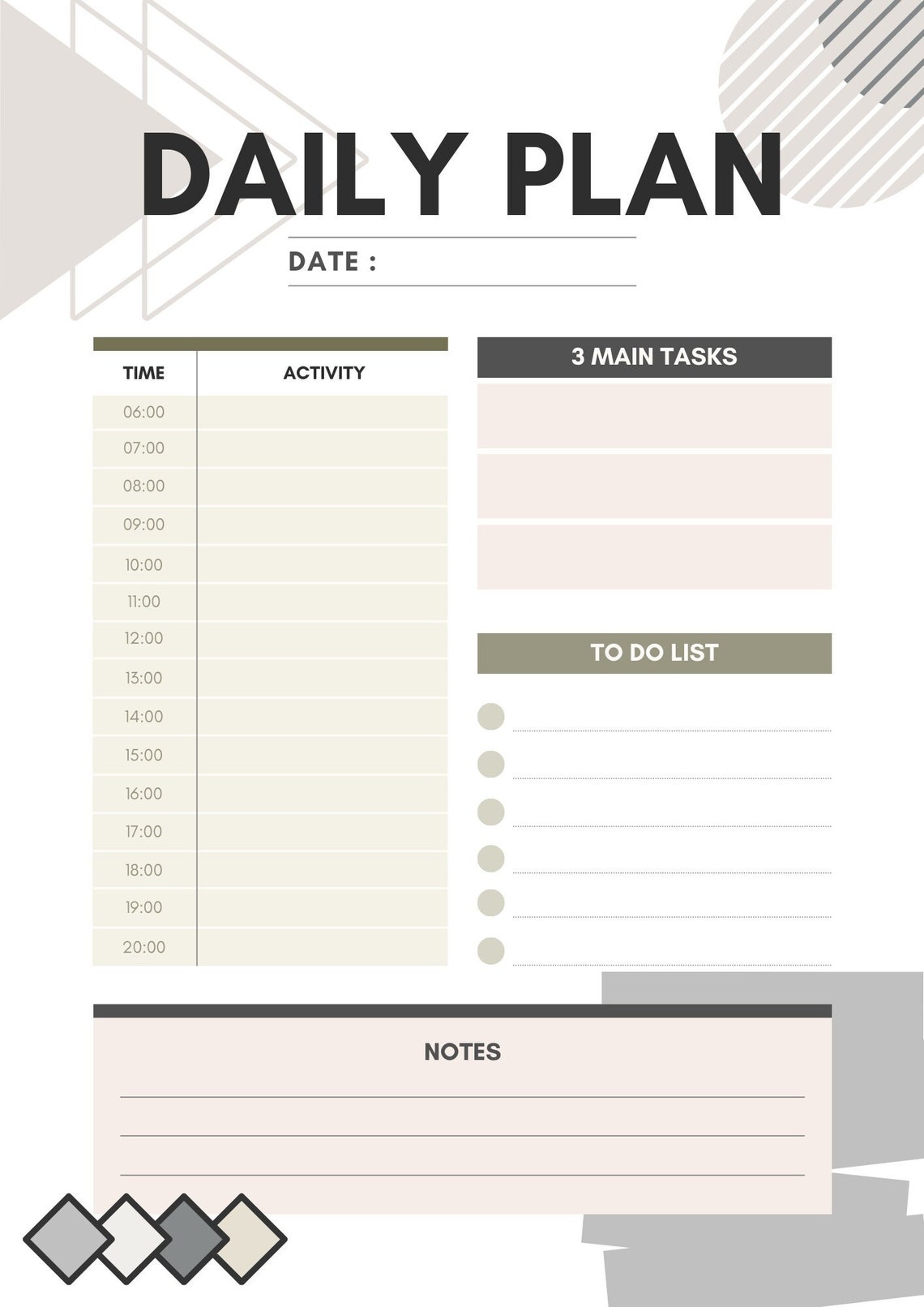Daily Planner Masculine Grey Etsy