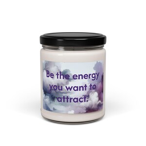 Motivational Quote Scented Soy Candle, 9oz - Relaxing Aromatherapy, Home Decor, Gift for Her, Birthday Present, Self Care Candle