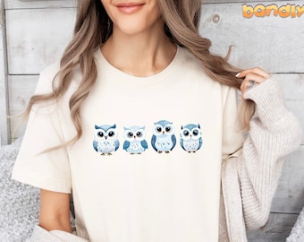 Cute Snow Owl T-Shirt | Owl Shirt, Bird Tshirt, Owl Lover Gift, Owl Christmas Gift, Owl Related Gifts, Womens Owl Shirt, Owl Graphic
