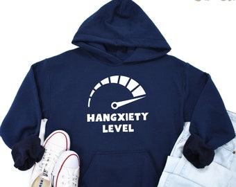 Hangxiety Hangover Hoodie | Hungover Hoodie, Funny Drinking Hoodie, Unisex Oversized Hoodie, 21st Birthday Gift, 21st Birthday Hoodie